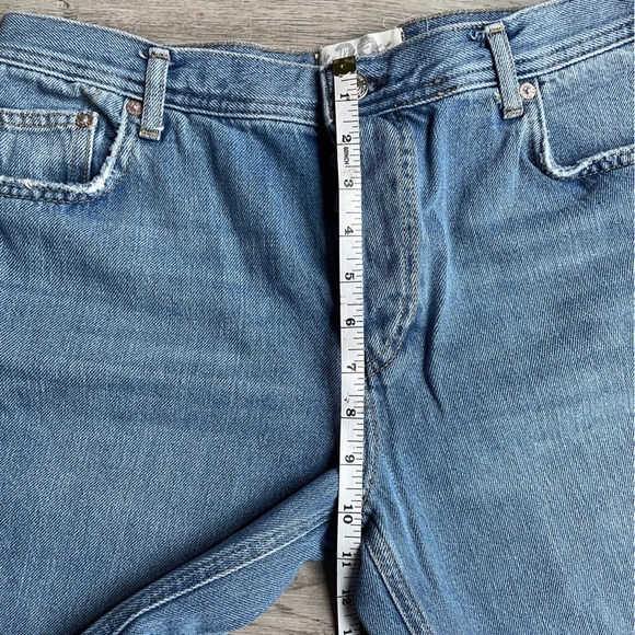 We The Free Oversized Wide Leg Jeans Frayed/Cropped Hem Medium Blue Cotton SZ 29 - Picture 13 of 13